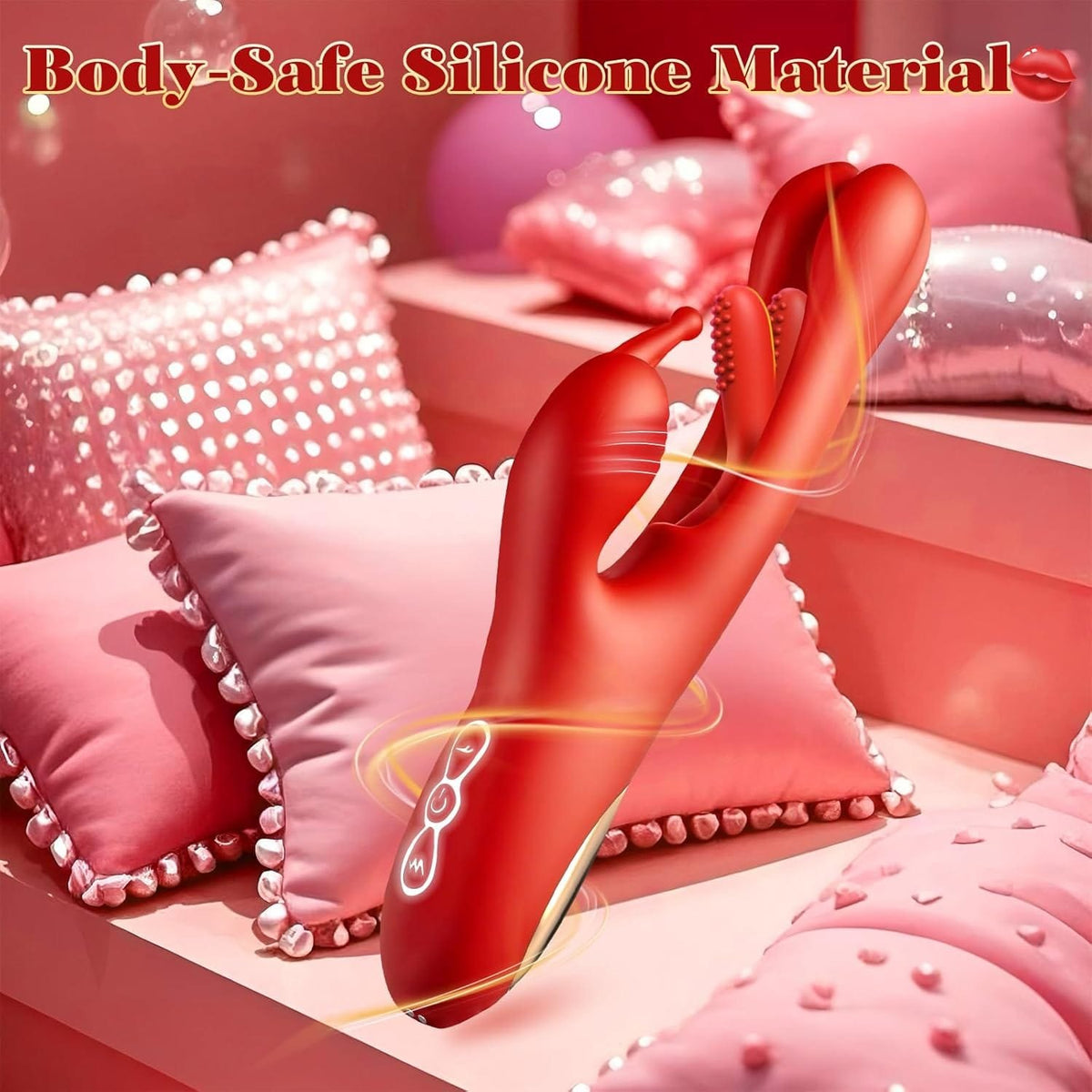 Flapping rabbit-ear silicone g-spot vibrator, photo 8