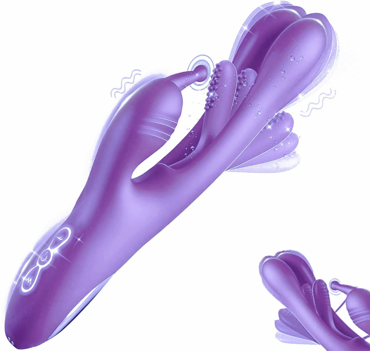 Flapping rabbit-ear silicone g-spot vibrator, photo 9
