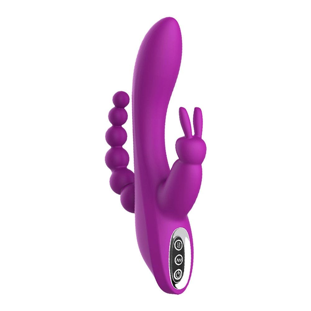 Purple silicone rabbit g-spot vibrator