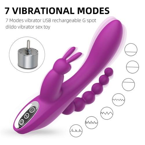 Silicone rabbit g-spot vibrator, photo 2