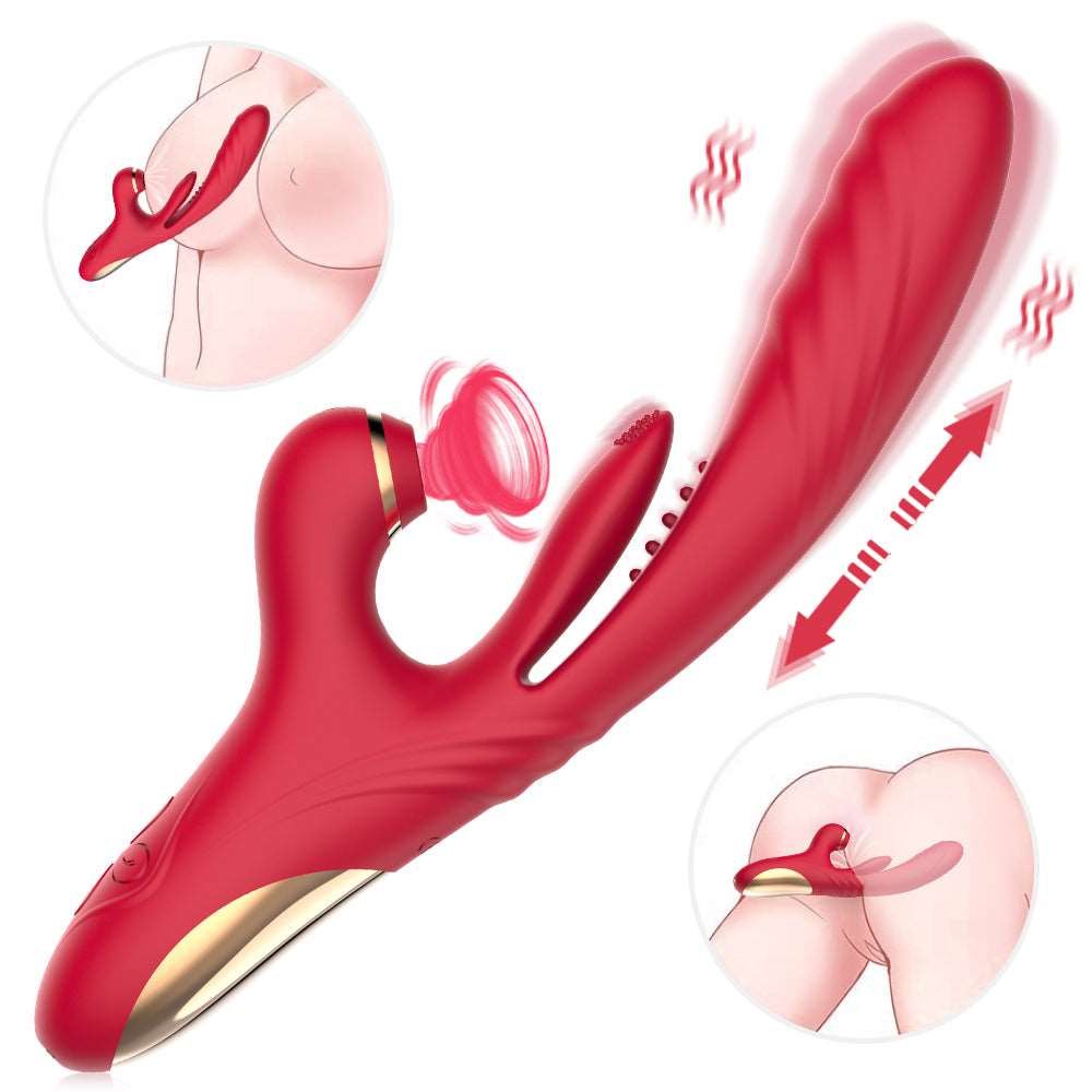 Rabbit-style dual stimulation vibrator with clitoral arm, photo 1