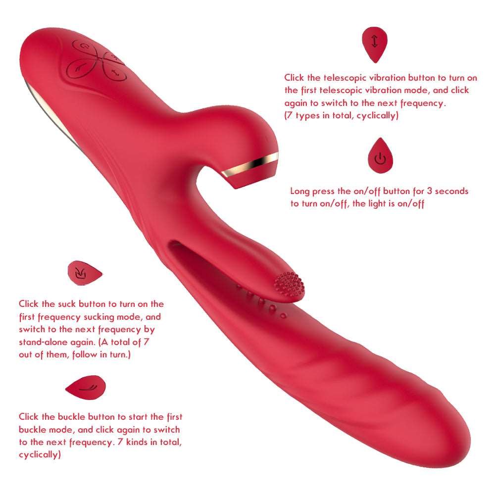 Rabbit-style dual stimulation vibrator with clitoral arm, photo 3