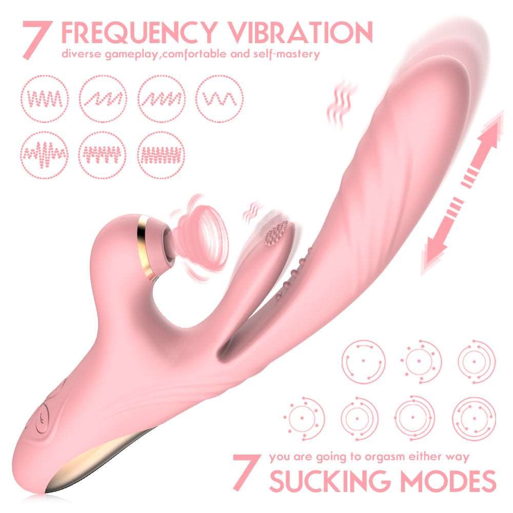 Rabbit-style dual stimulation vibrator with clitoral arm, photo 6