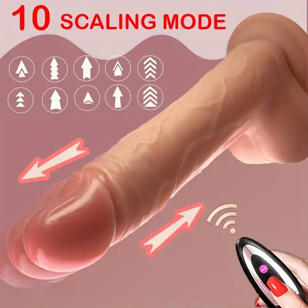Flesh remote thrusting dildo, photo 1