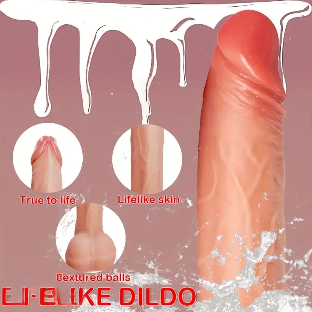 Flesh remote thrusting dildo, photo 3