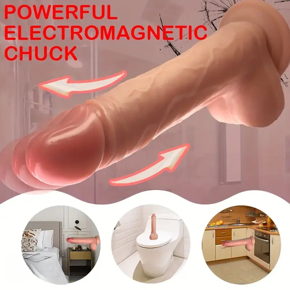 Flesh remote thrusting dildo, photo 4