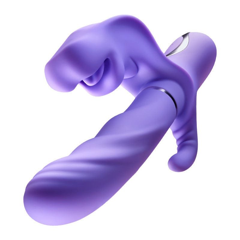 Silicone rose shaped clitoral and G-spot vibrator, photo 2