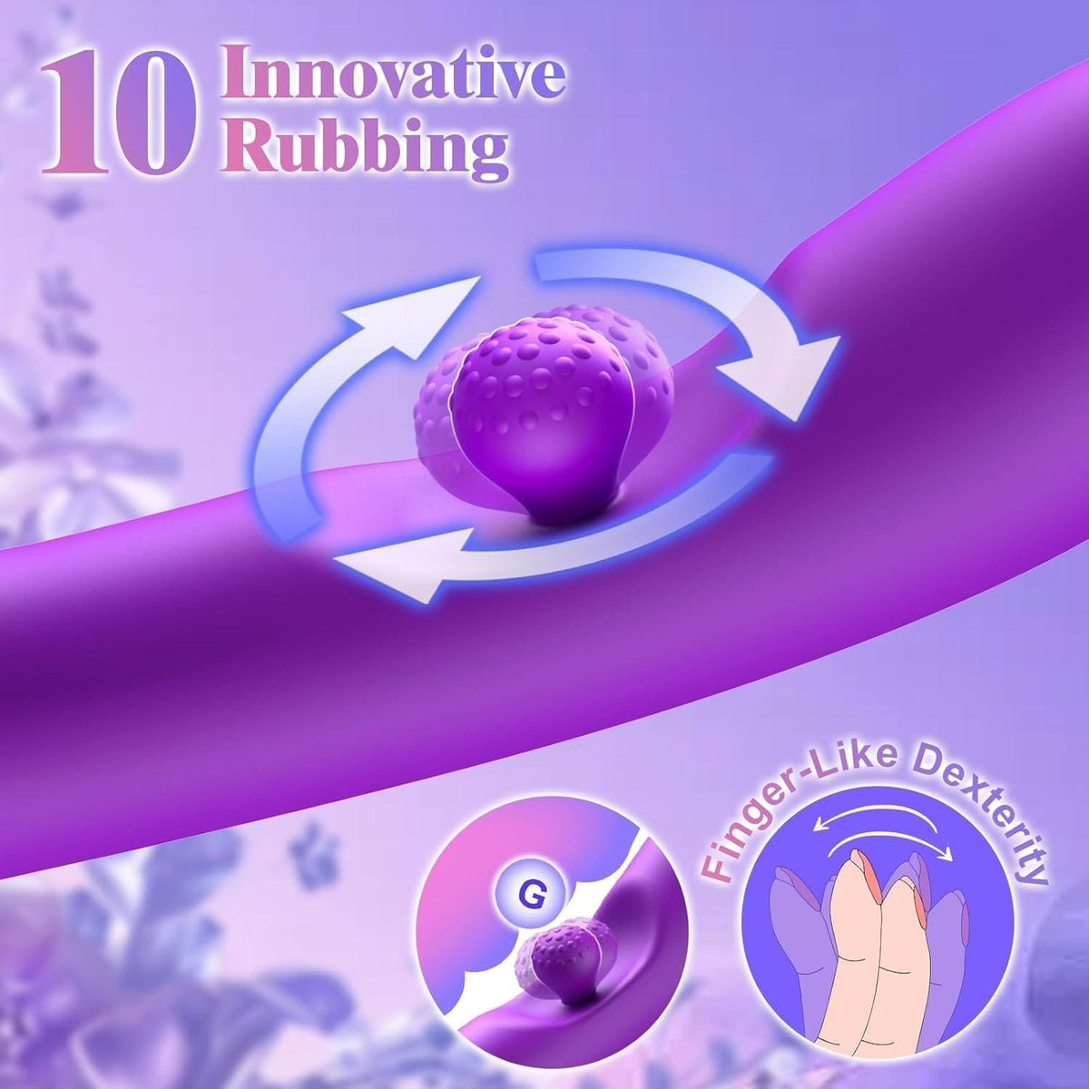 Purple rotating rabbit vibrator, photo 3
