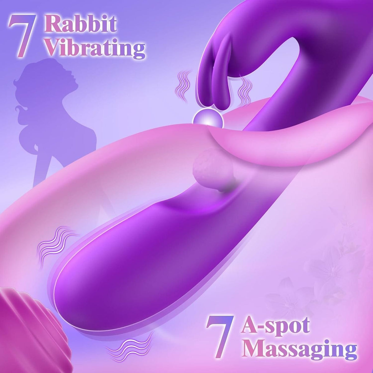 Purple rotating rabbit vibrator, photo 4