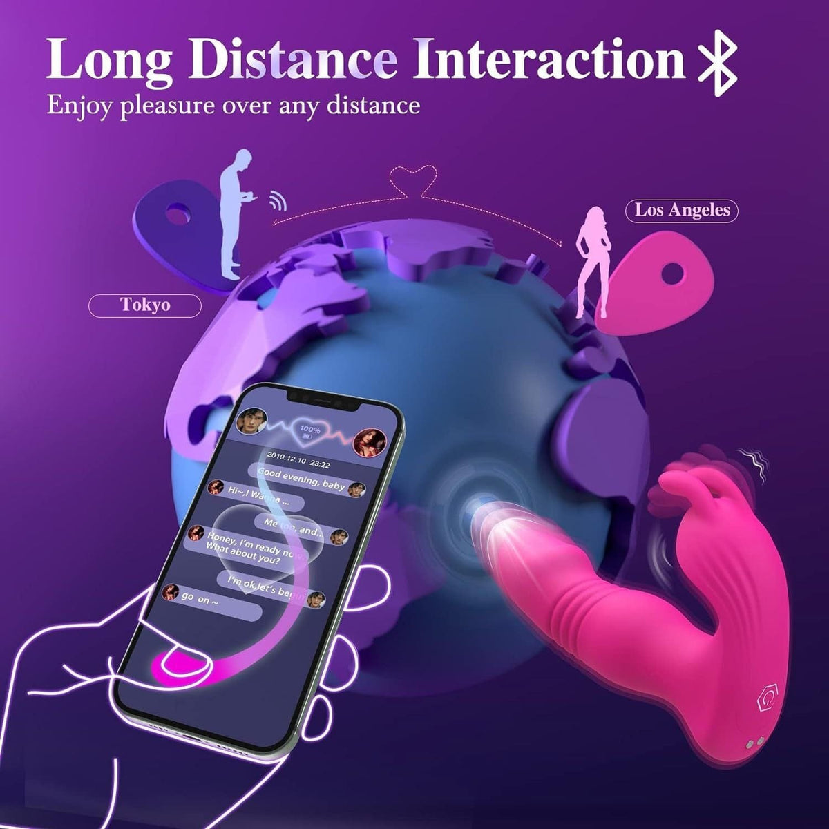 Pink wearable rabbit thrusting vibrator with remote, photo 4