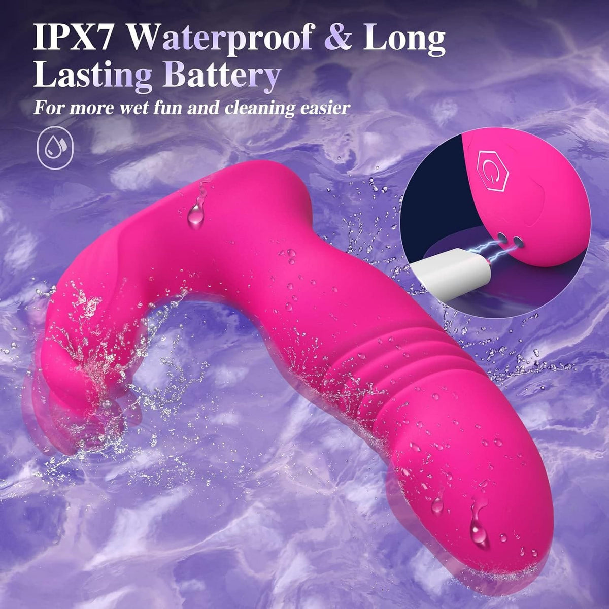 Pink wearable rabbit thrusting vibrator with remote, photo 5