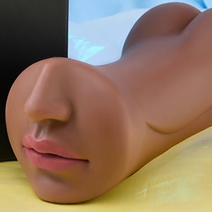TPE 3-in-1 male masturbator torso with textured mouth, photo 6