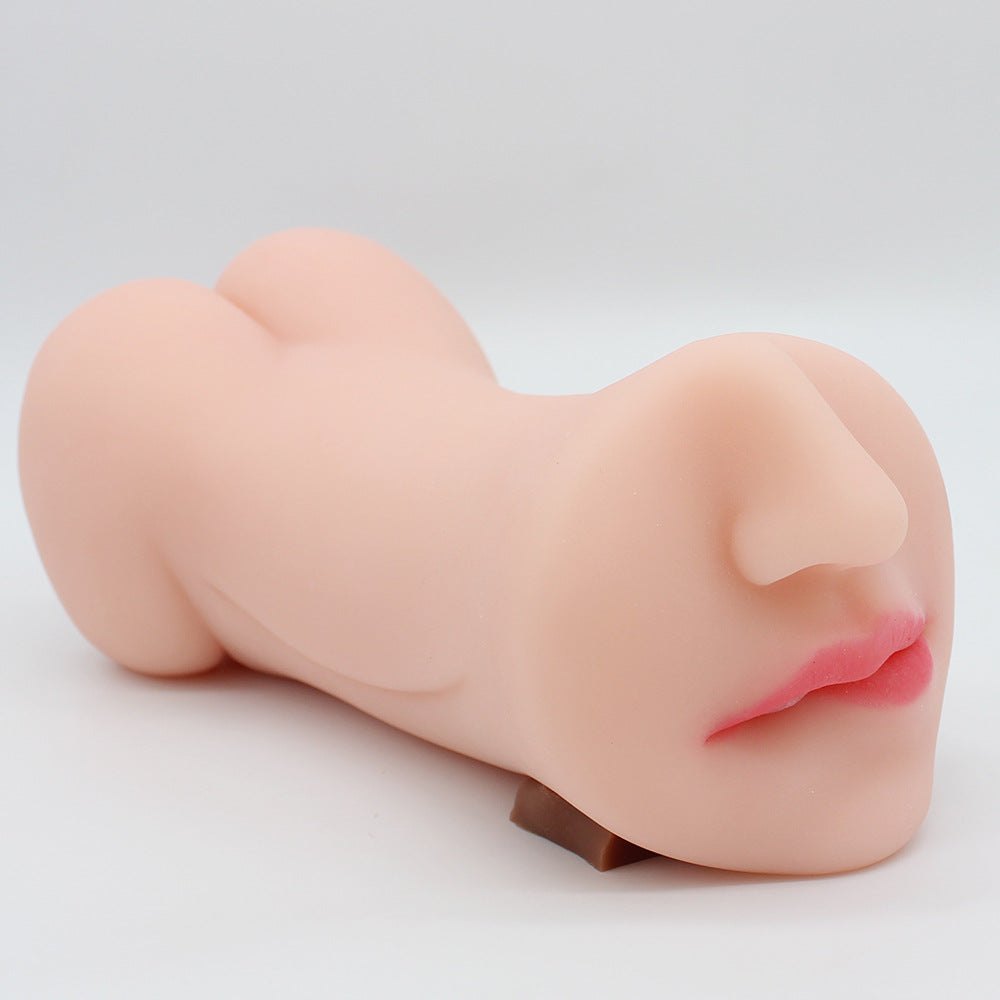 TPE 3-in-1 male masturbator torso with textured mouth, photo 7