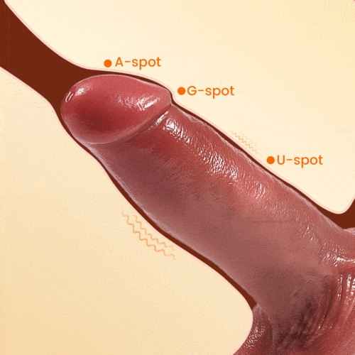 Reddish-brown realistic silicone dildo with suction cup base, photo 2