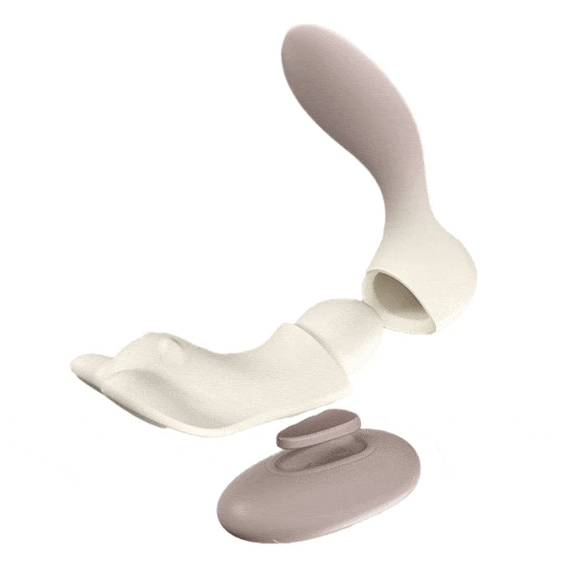 White wearable remote control vibrator, photo 1