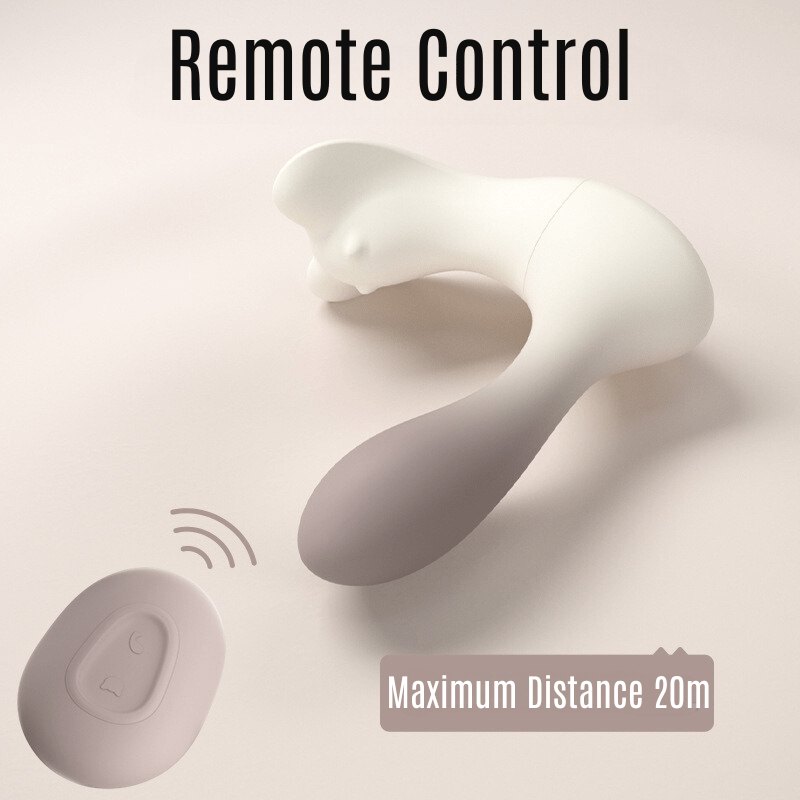 White wearable remote control vibrator, photo 2