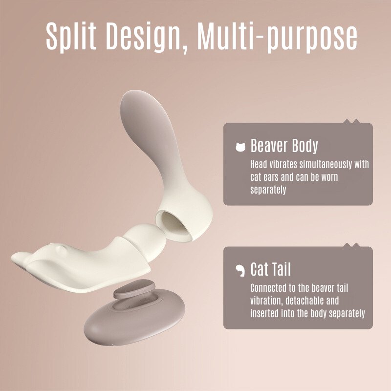 White wearable remote control vibrator, photo 4