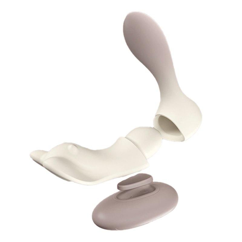 White wearable remote control vibrator, photo 9