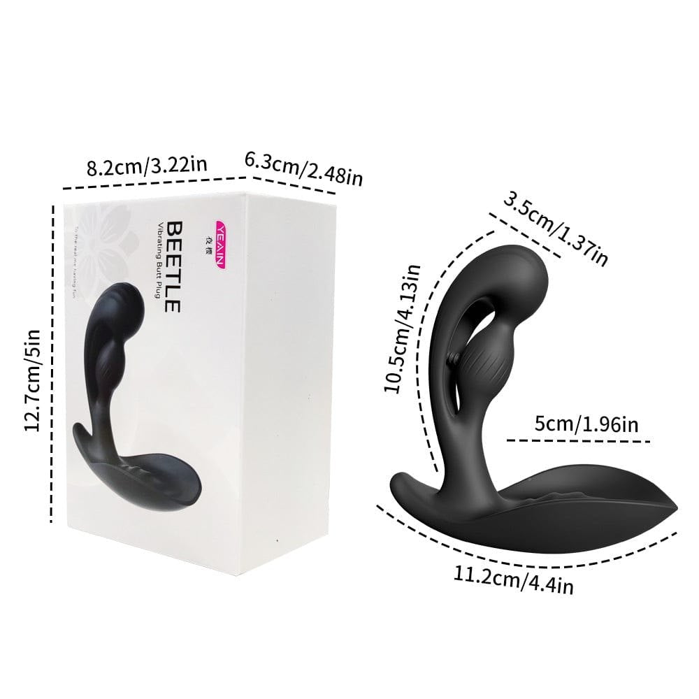 Black prostate massager with remote control, photo 7