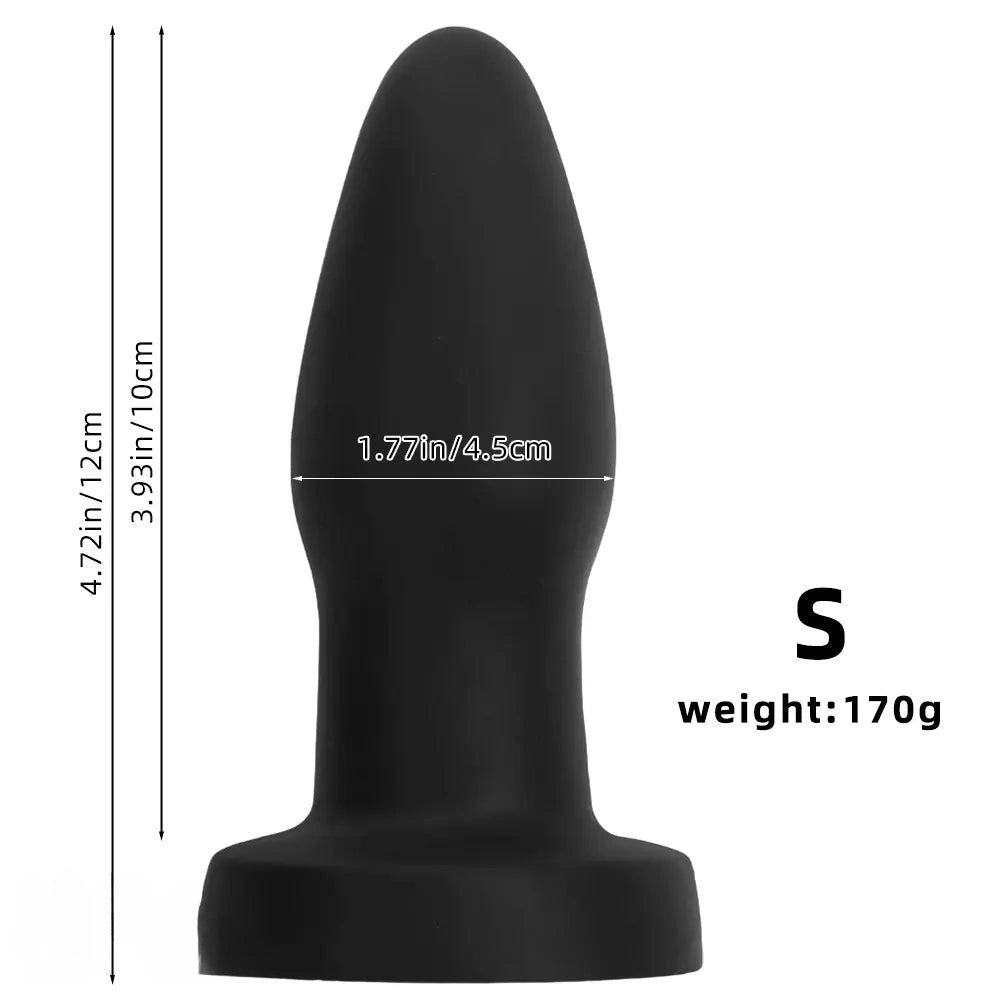 Black silicone anal plug set, photo 12