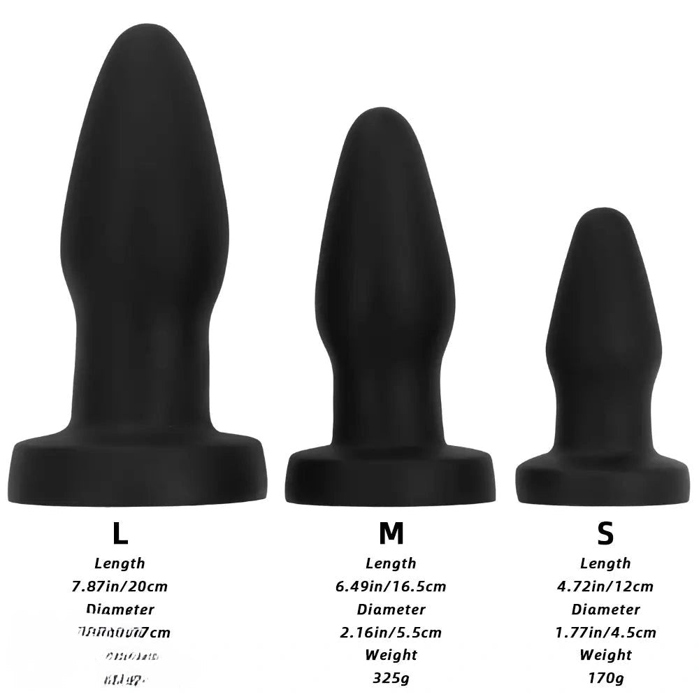 Black silicone anal plug set, photo 9