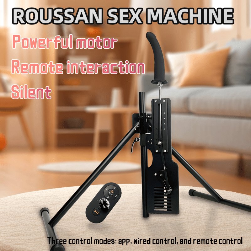 Black metal frame sex machine with remote control, photo 2
