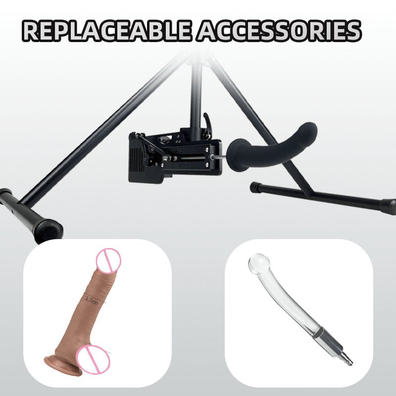 Black metal frame sex machine with remote control, photo 3