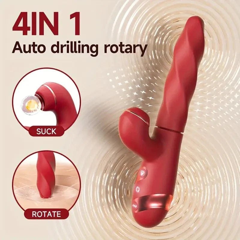 Red silicone rotating g-spot vibrator, photo 2
