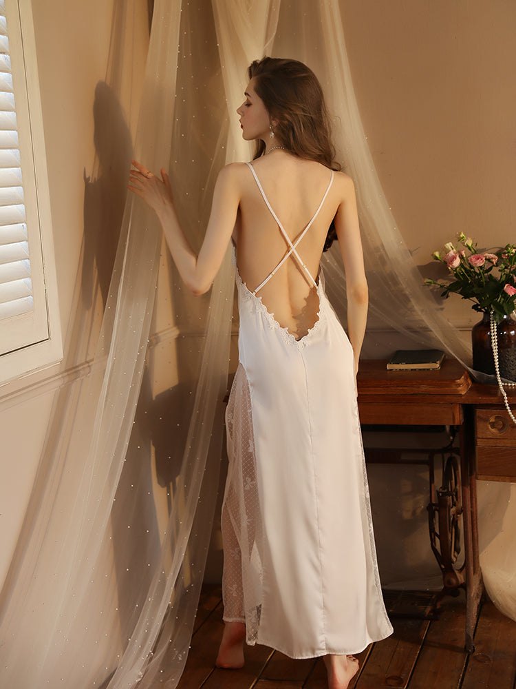 3d lace deep v nightgown dress, photo 6