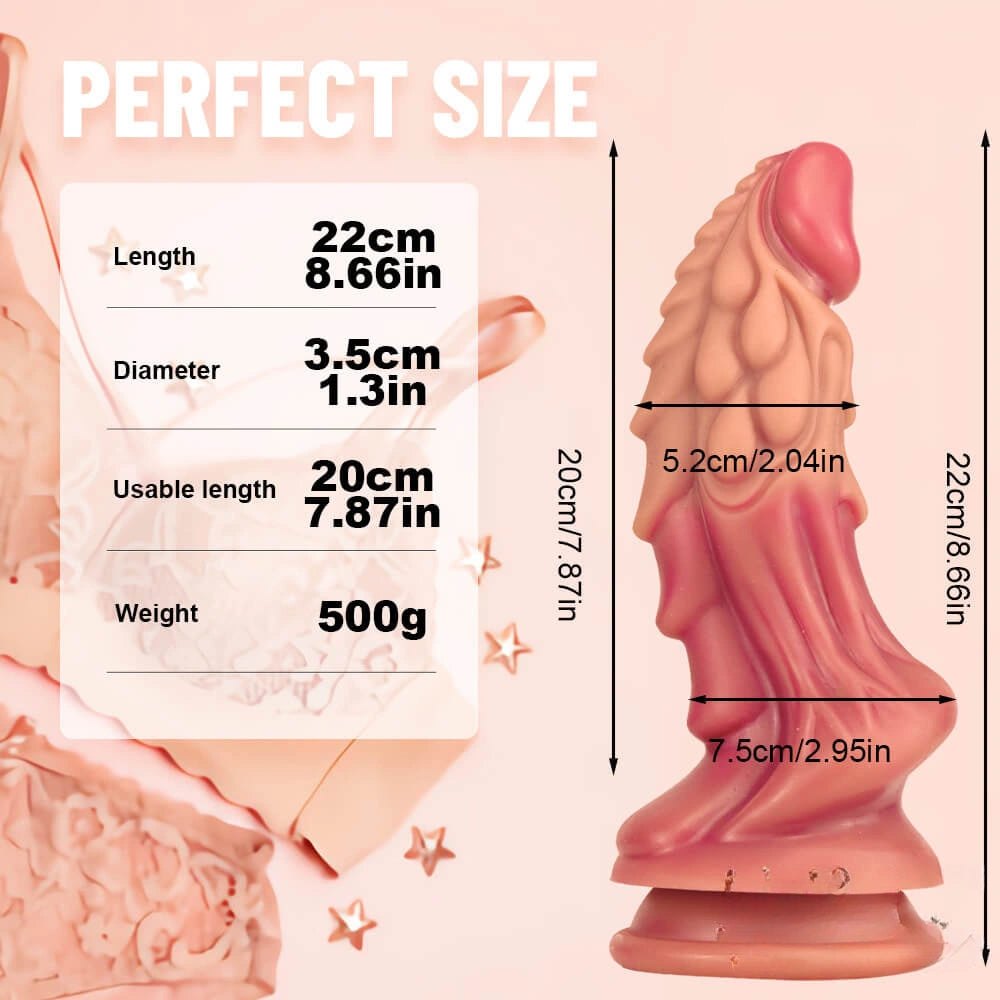 Ombre liquid silicone fantasy dildo, photo 8