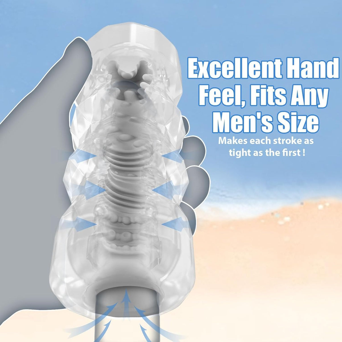 Textured male masturbator sleeve, photo 3