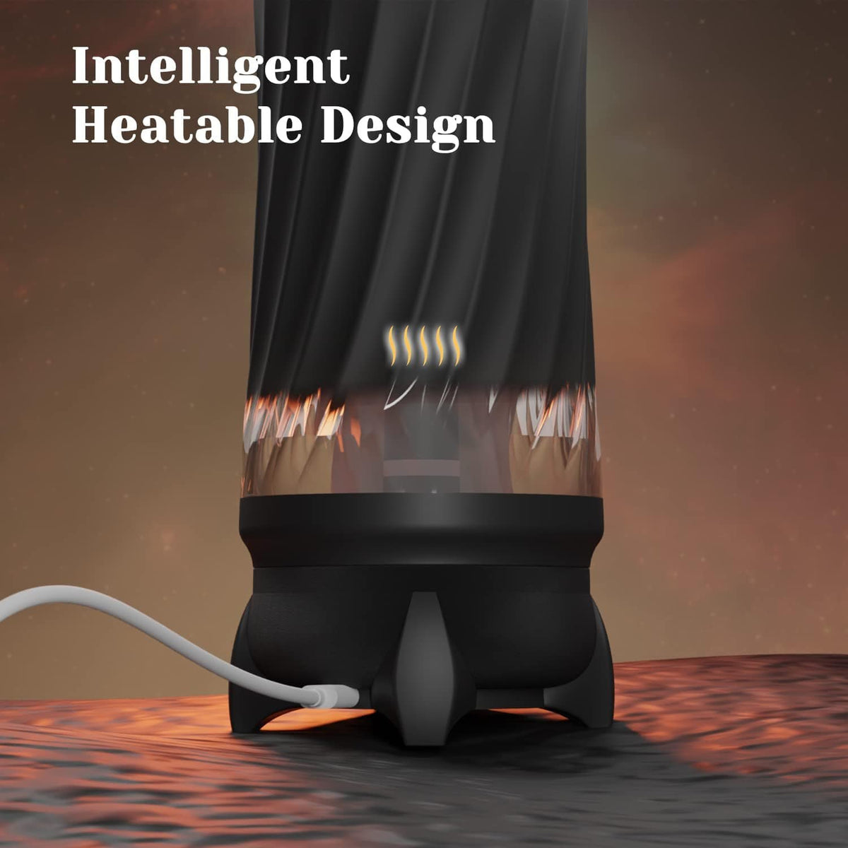 Black rocket-shaped textured male masturbator, photo 10