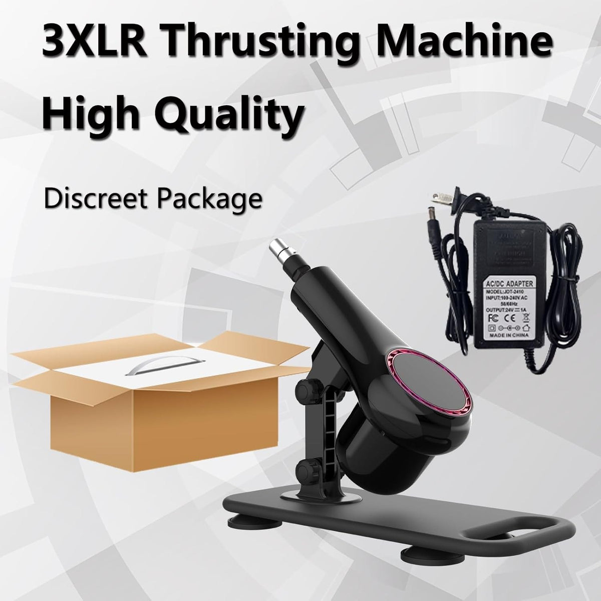 Black 3xlr thrusting sex machine, photo 4