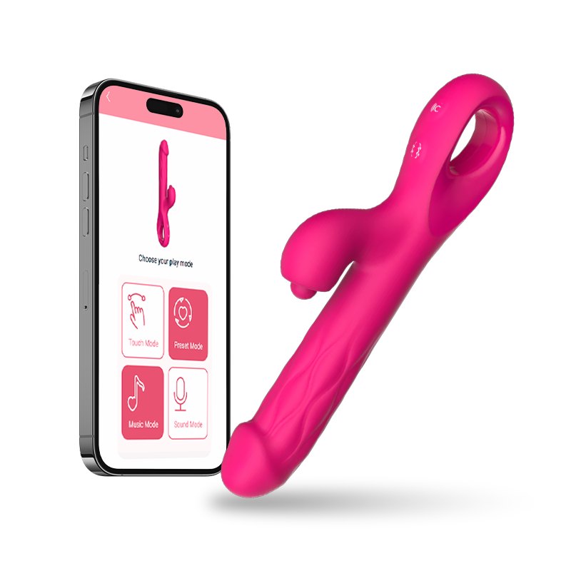 Rose red 4-in-1 rabbit vibrator, photo 1