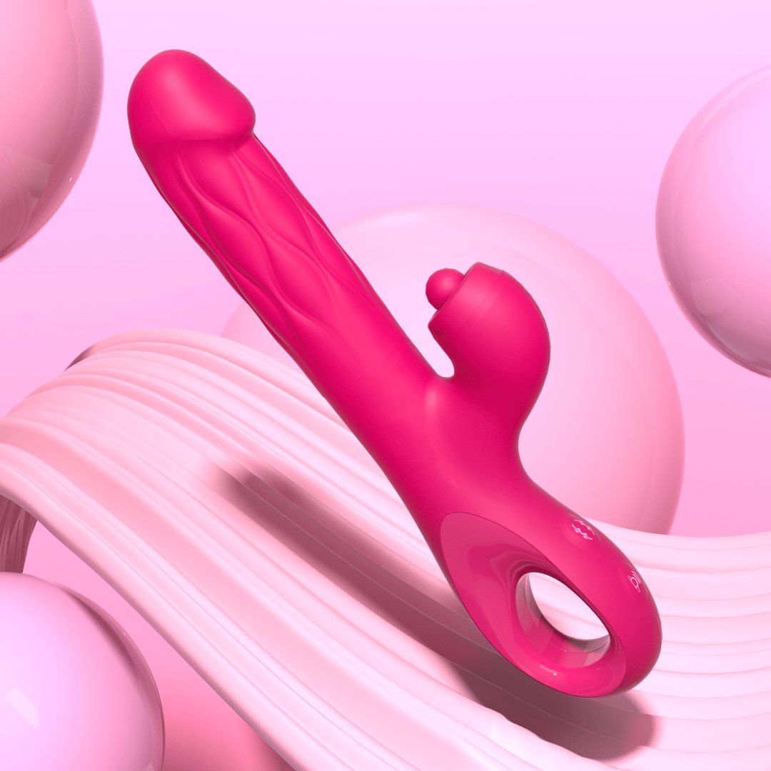 Rose red 4-in-1 rabbit vibrator, photo 4