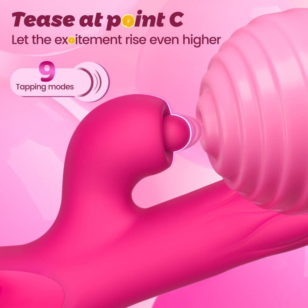 Rose red 4-in-1 rabbit vibrator, photo 7