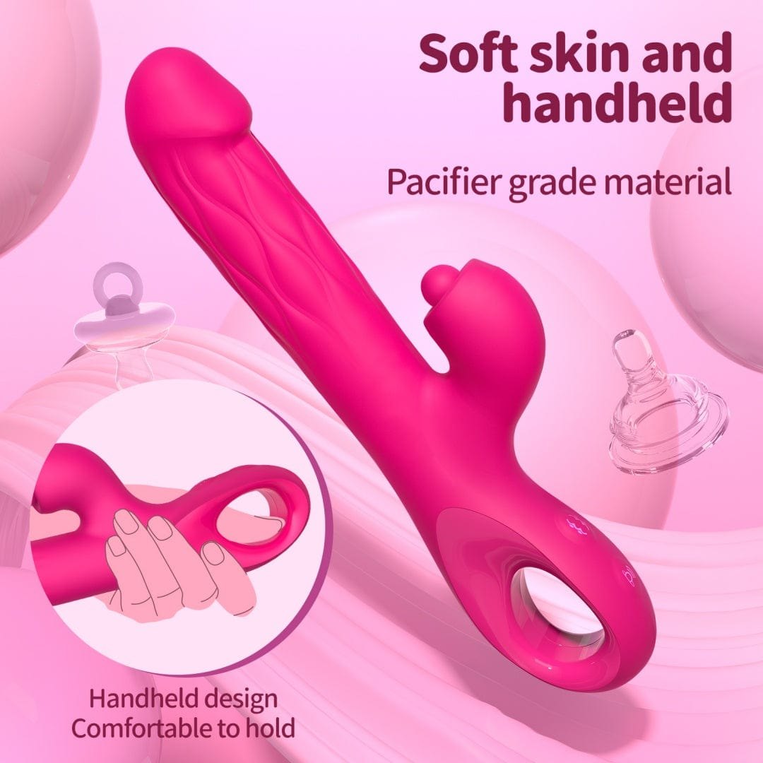 Rose red 4-in-1 rabbit vibrator, photo 8