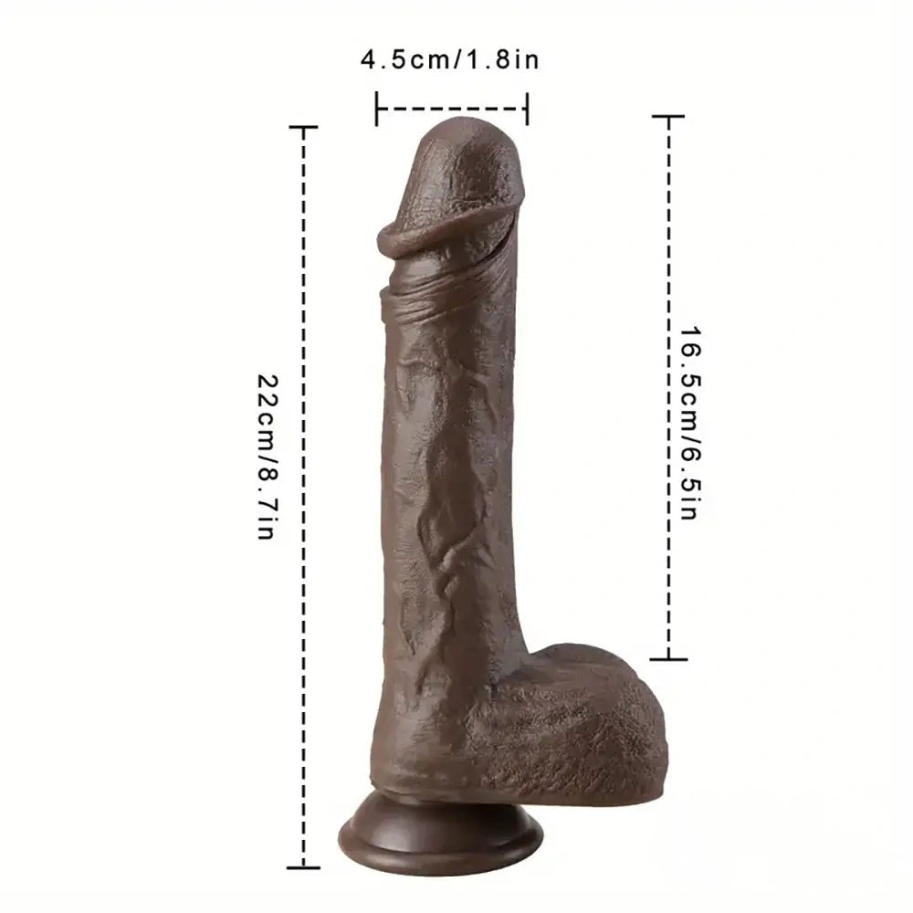 Ebony silicone rotating thrusting dildo, photo 13