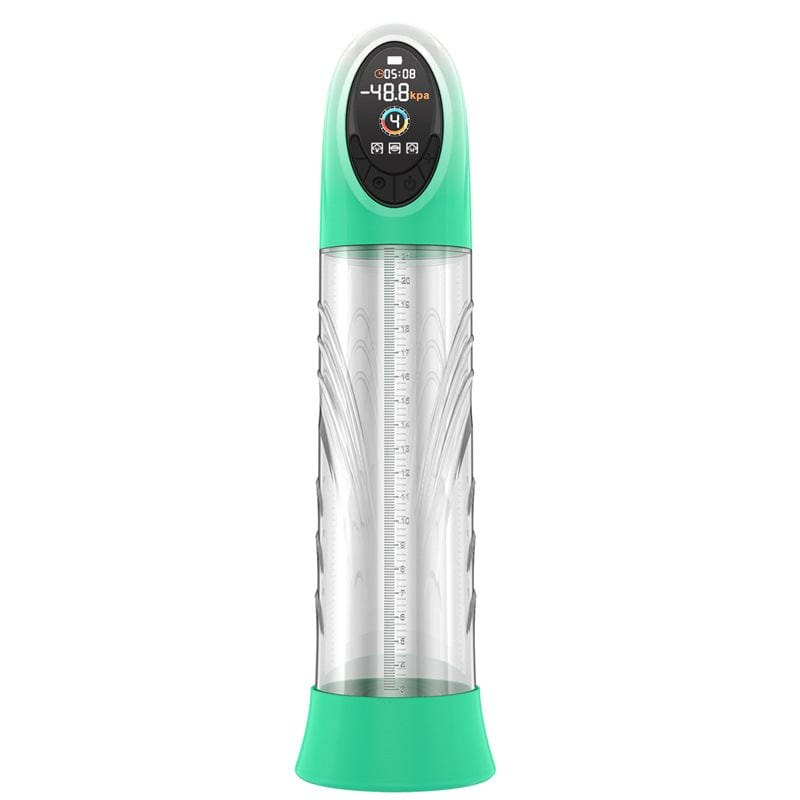 Green vacuum penis pump with water bath cup, photo 8