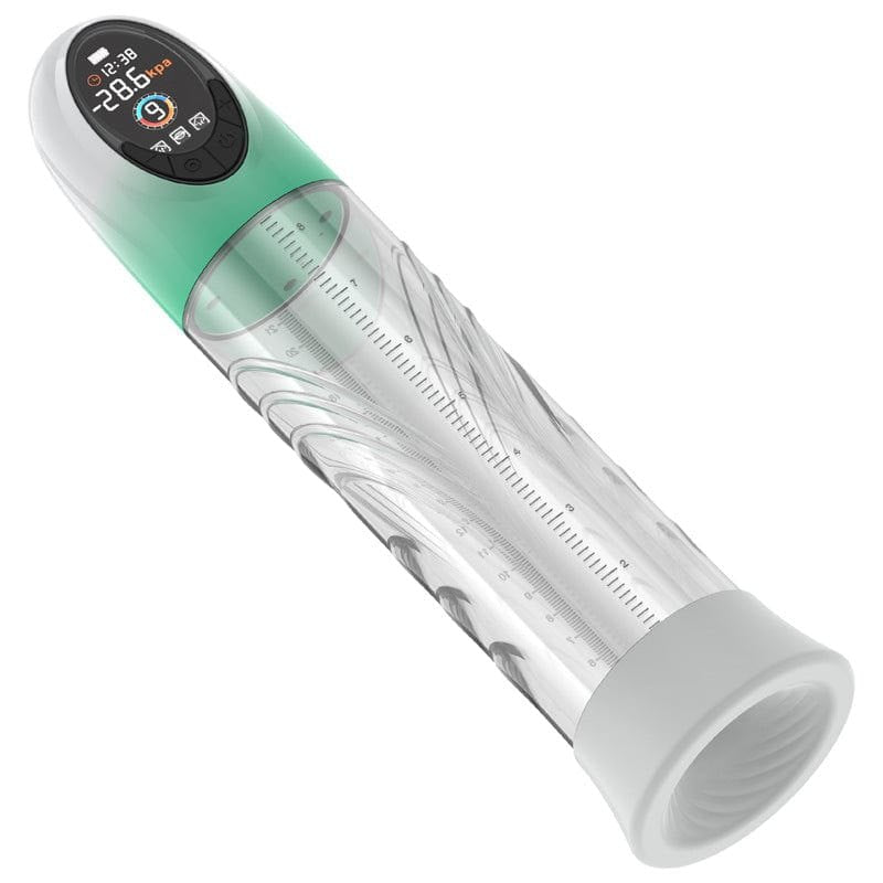 Green vacuum penis pump with water bath cup, photo 9