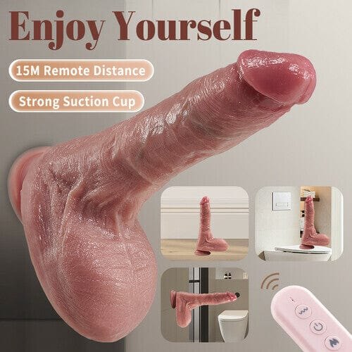 Flesh-tone silicone realistic thrusting dildo, photo 5