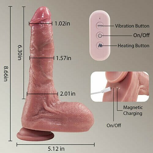 Flesh-tone silicone realistic thrusting dildo, photo 6
