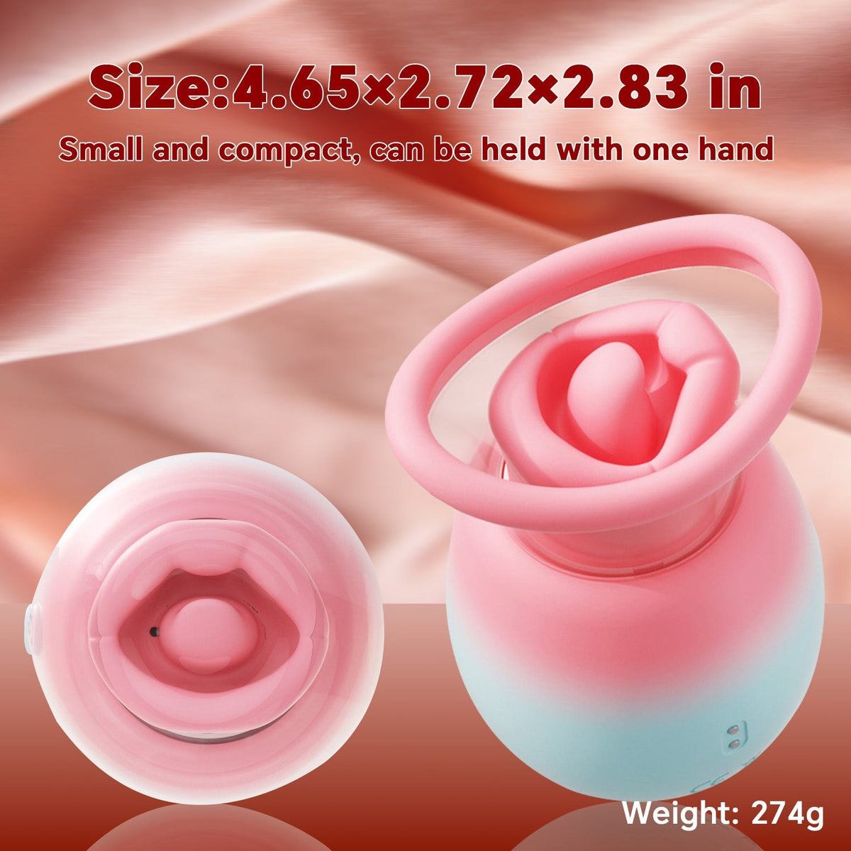 4-in-1 rose suction clit vibrator, photo 4