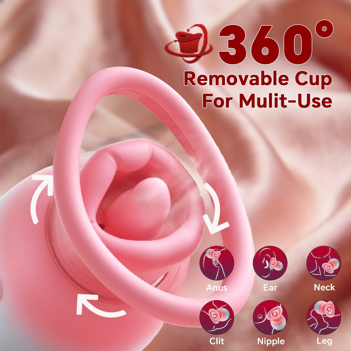 4-in-1 rose suction clit vibrator, photo 7