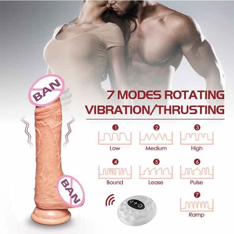 Thrusting vibrating suction cup dildo, photo 5