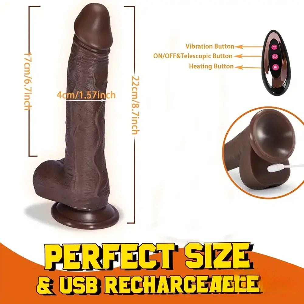 Tone realistic vibrating dildo with remote, photo 8