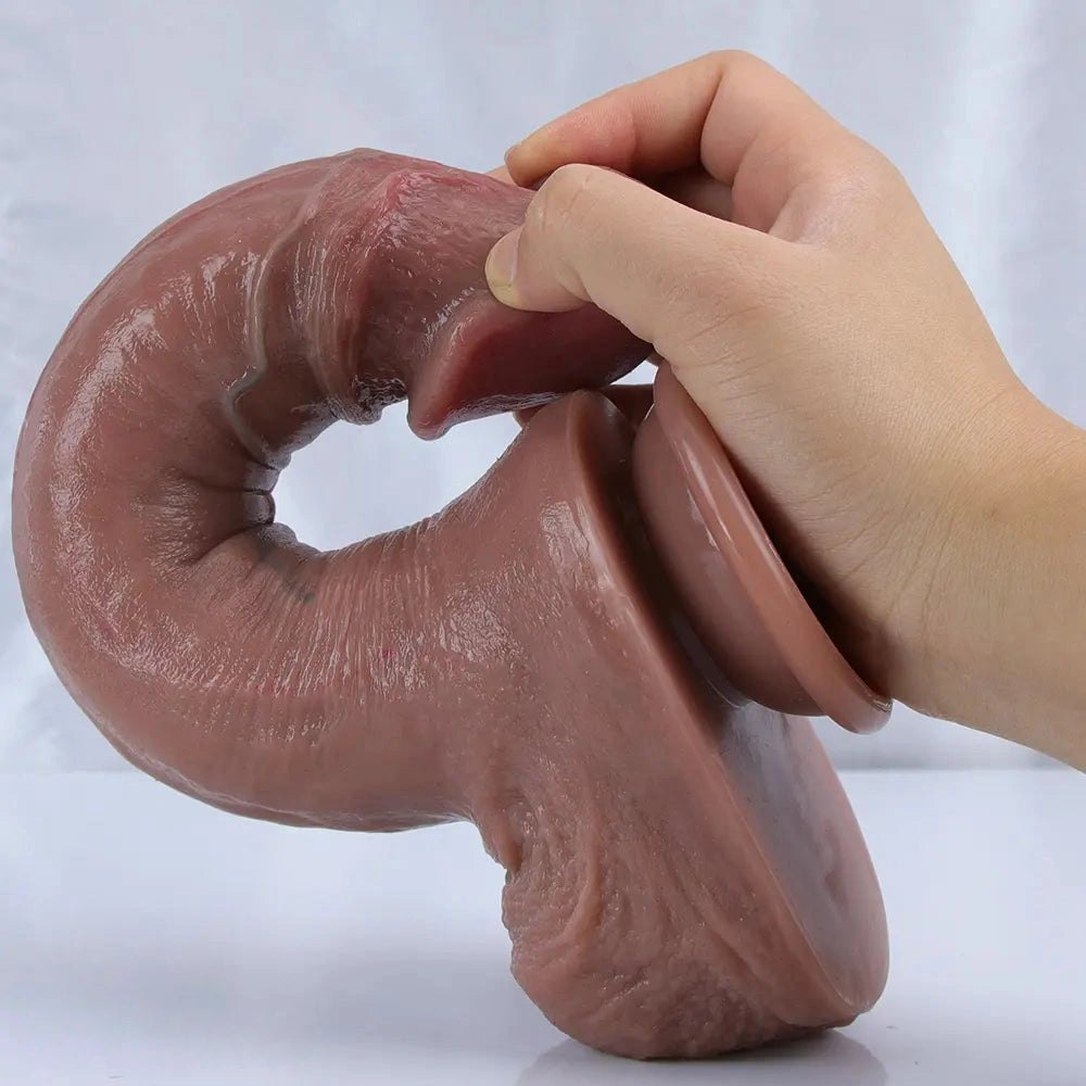 Flesh-tone silicone suction cup dildo, realistic shape, photo 10