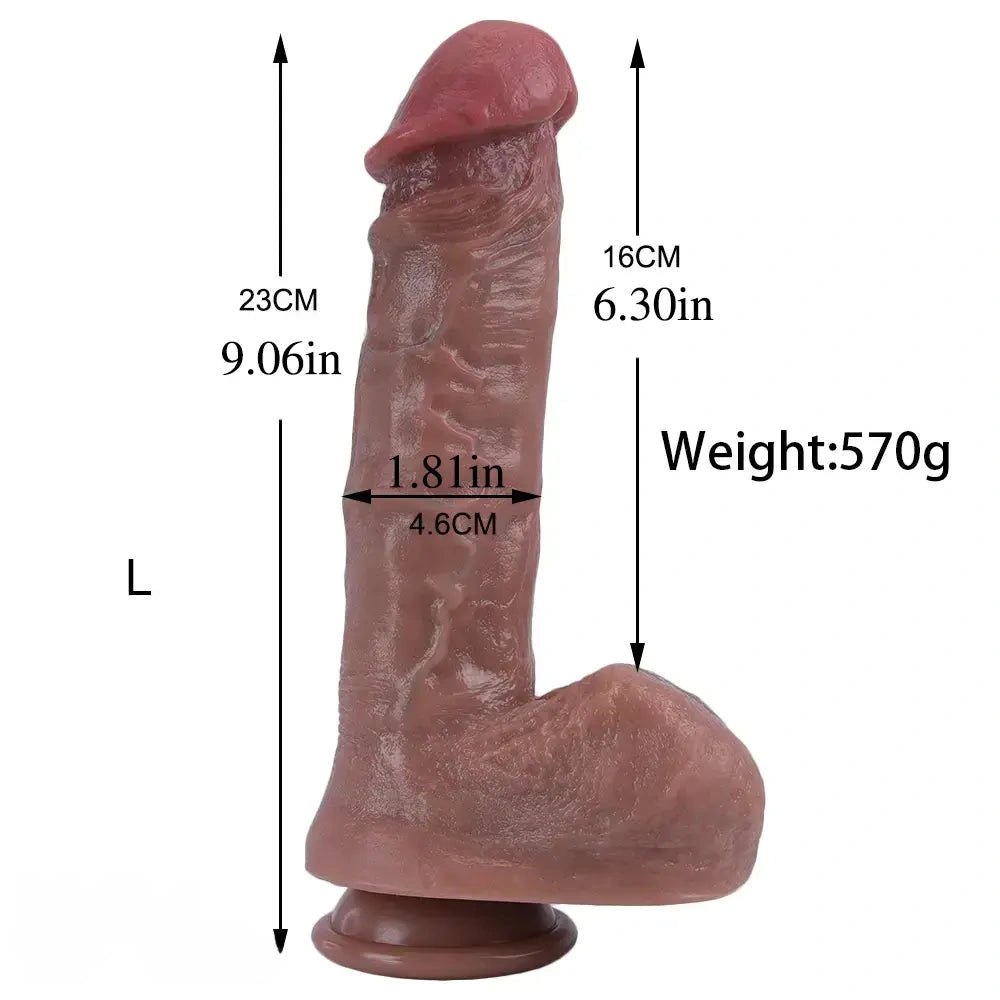 Flesh-tone silicone suction cup dildo, realistic shape, photo 15