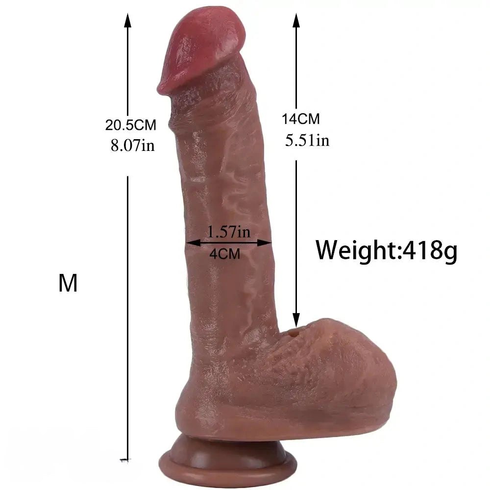 Flesh-tone silicone suction cup dildo, realistic shape, photo 16