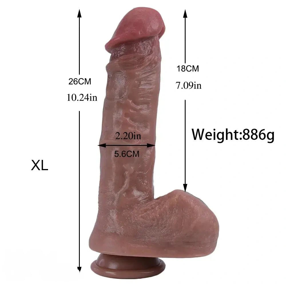 Flesh-tone silicone suction cup dildo, realistic shape, photo 18